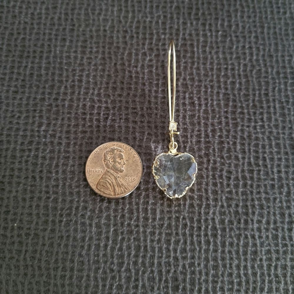 bella jack Crystal💎 Heart♥️ Drop Earrings - Picture 5 of 16